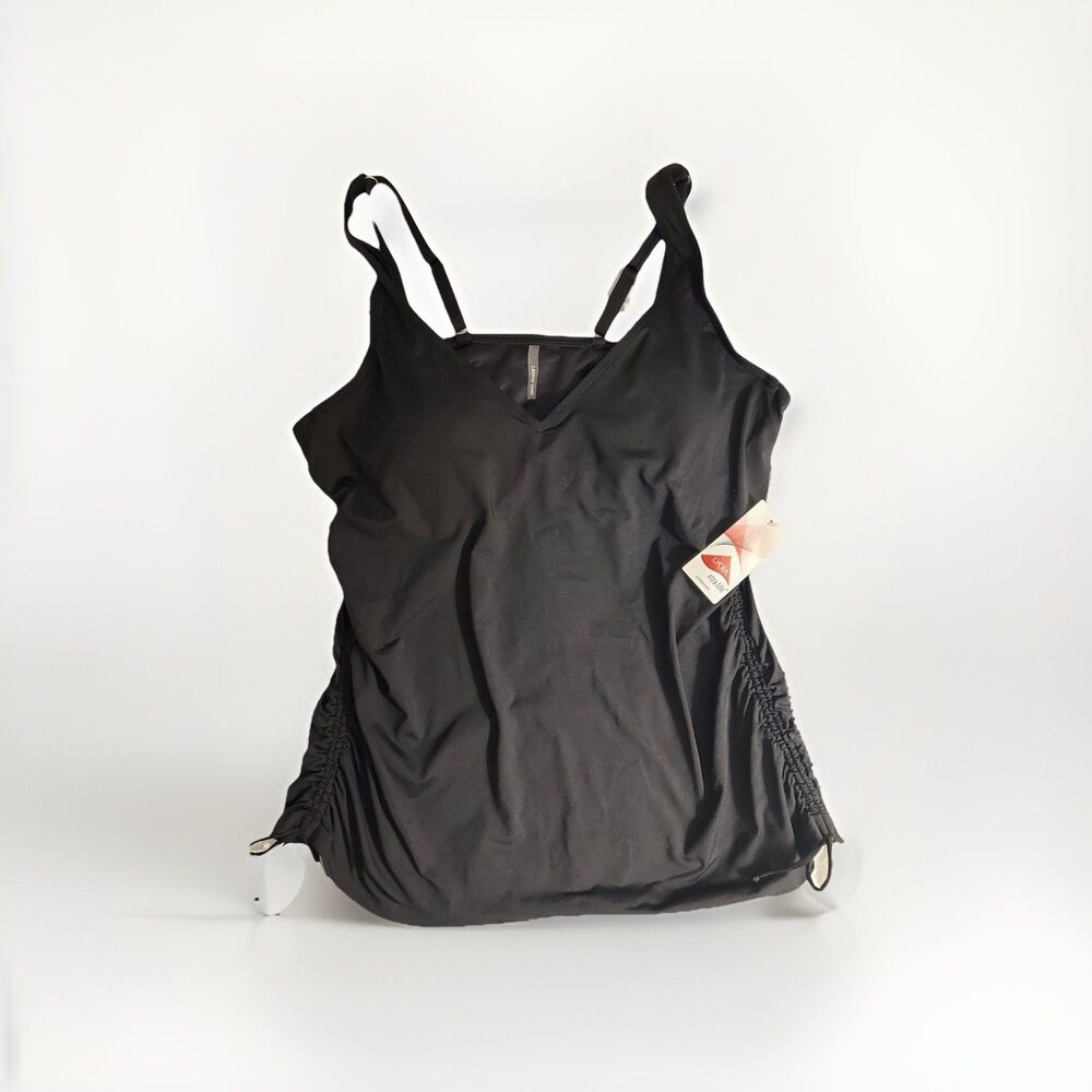 NEW Lands' End Tankini Swimsuit Top size 18W NWOT-Adjustable Sides,Push Up